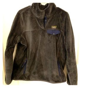 LL Bean Hi Pile fleece, teddybear fleece size L